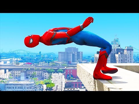 Spiderman Gameplay Funny Fails in GTA 5 (Spider-Man Funny Moments GTA V)