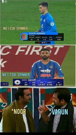 No.1 T20I Spinner vs CSK's Best spinner! 😱 Varun vs Noor #varunchakaravarthy #noorahmed #csk