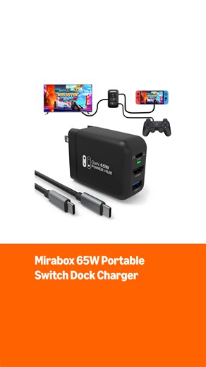 Watch Mirabox 65W Portable Switch Dock Charger on Amazon Live