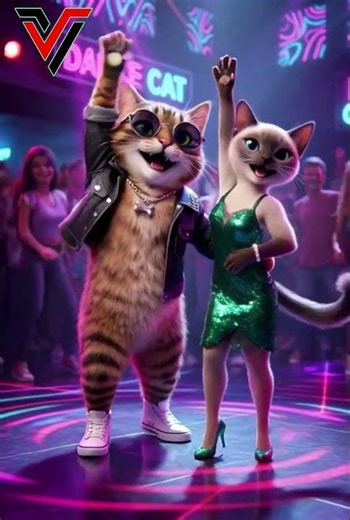 cat dj dancing#3danimation #visual vibe#cartoonvideo #funny #animals #djmix