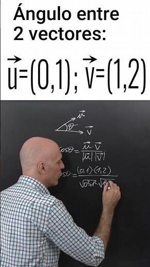 HALLAR EL ÁNGULO ENTRE DOS VECTORES.