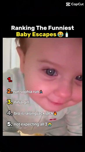 Ranking, the funniest baby escape moments ￼￼