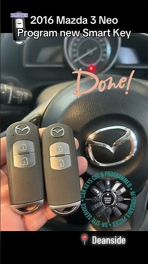 Programming a new smart key to a Mazda 3 in Deanside, Victoria by Extra Car Keys. #locksmith #mazda3