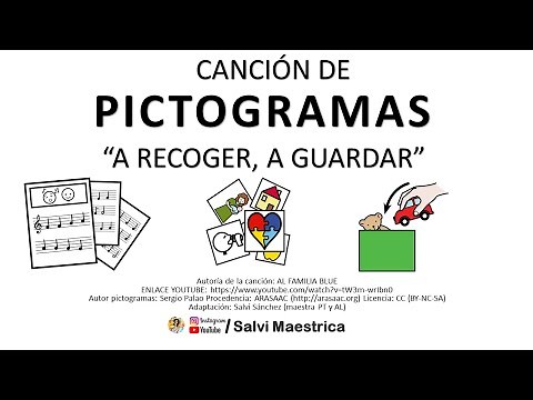 A RECOGER canción infantil | A recoger a guardar canción con pictogramas en español | r