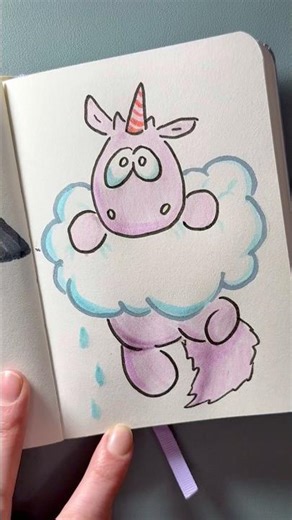 Wait… Why Is This Unicorn Crying? 🦄☁️ | Easy Kawaii Drawing