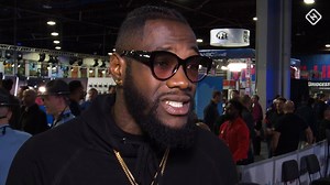 "Tell his behind to eat his catfish and sit down." Jarell Miller and Anthony Joshua respond to Deontay Wilder's comments about their heavyweight title fight on June 1 😳 | The Sporting News