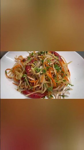 Thai Papaya Salad Recipe| How To Make Papaya Salad | Thai Green Papaya Salad | Healthy Salad Recipe|