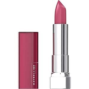 Maybelline Color Sensational Lipstick, Lip Makeup, Cream Finish, Hydrating Lipstick, Nude, Pink, Red, Plum Lip Color, Pink Score, 0.15 oz; (Packaging May Vary)