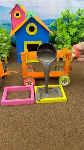 😱 Mini Tractor Construction Hack for Strong Pillar Baige Work
