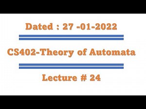 Cs402 short lecture 24 (Regular language, complement of a language, intersection of regular language