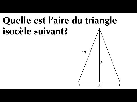 Exercice - Trouver la hauteur d'un triangle isocèle - Mathématiques secondaire 3