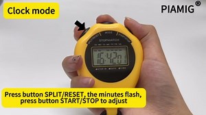 Stopwatch Sport Timer, 2 Pack Large Display Digital Stopwatch Timer with Date Time, No Alarm Silent Easy to Set Stopwatches for Sports, Coaches, Kids, Swimming and Running (Yellow)