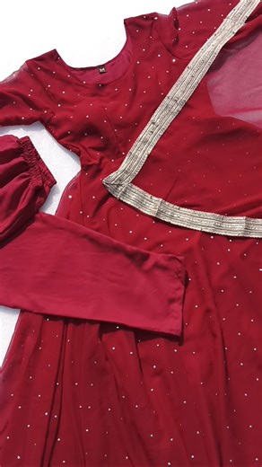 ORDER ON🛍️WhatsApp+91 8726364856//+91 9569927661 Designer Maroon Anarkali Suit Set
