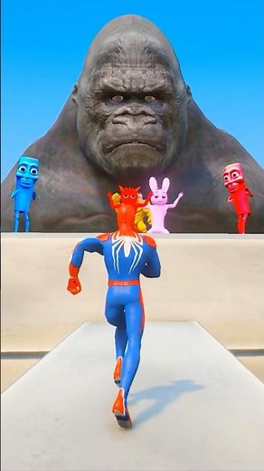 GTA 5 Epic Ragdolls Spiderman Vs King Kong ep.1 #shorts