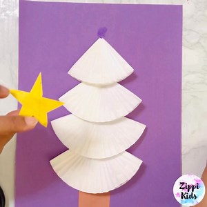 13K views · 22 reactions | Super duper easy cupcake liner Snowy Christmas tree ❄️☃️ #preschool #learning #stem #snow #craft #preschool #prek #winter #crafts #diy #christmasdecorating | Zippi Kids Corner | Facebook
