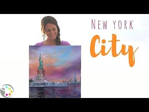 Acrylic Painting Tutorial | How to Paint a City - New York City