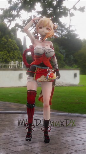 Yoimiya Dance Party on the MMD Train