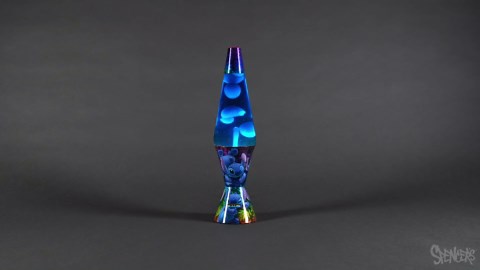 Spencer Gifts Lava® Lamp - 17" Stitch - The Original Motion Lamp - Blue Wax and Blue Liquid with Stitch Printed Base Exclusive