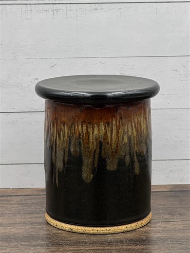 Handmade French Butter Crock, Wheel Thrown Stoneware Pottery, Pottery Butter Dish, Ceramic Butter Keeper, Carved Design, Drippy Glaze - Etsy