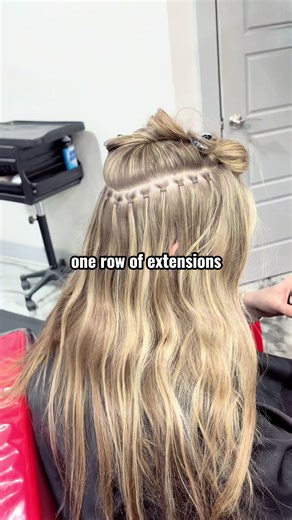 Adding natural fullness with one row of extensions! More in depth video coming soon 🤍💇‍♀️#extensions #weftextensions
