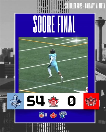 Le Québec l’emporte 54-0 contre l’équipe nationale autochtone lors du match d’ouverture du Championnat national de football avec plaqué MU-18 féminin 2025 ! | Football Canada