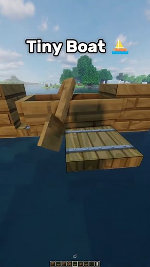 Creative Minecraft Tiny Boat Build Tutorial