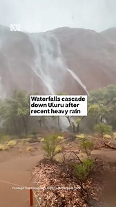 After recent heavy rainfall, waterfalls have formed on Uluru 😍🌧️🫶🏾 🎥 Uluṟu-Kata Tjuṯa National Park Rangers | ABC Indigenous