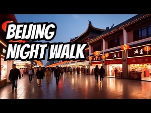 Relaxing Night Walk | China | Wangfujing: Beijing's Famous Shopping Area