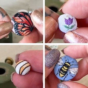 Make Cute Cloth Buttons with these Gadgets 🐝 | Lady Panda
