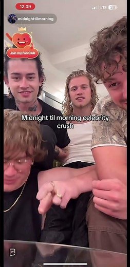 Midnight til morning celebrity crush #buildingtheband #netflix #midnighttilmorning