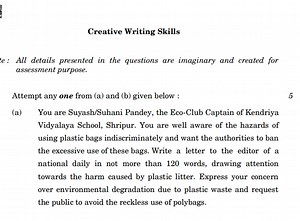 Creative Writing Skills All details presented in the questions... | Filo