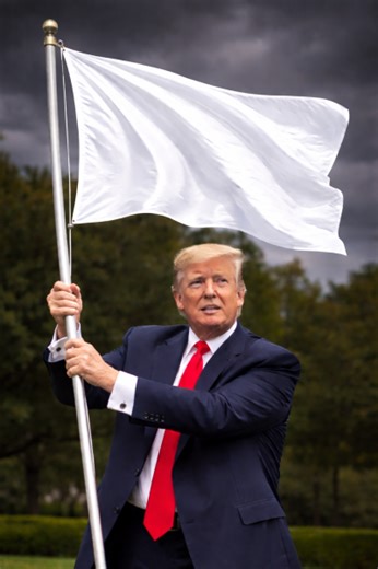Is the white flag of surrender the new Trump flag, MAGA flag, or is it . . .