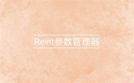 Revit开发_参数管理器
