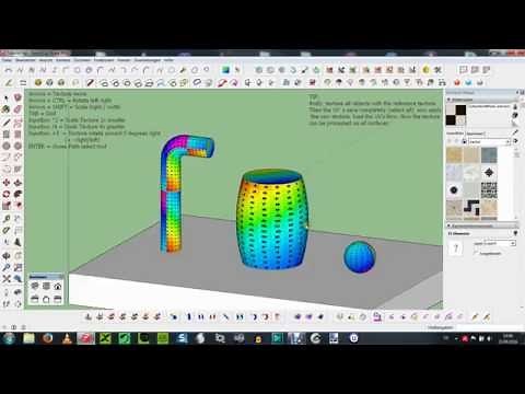 Sketchup uv Mapping Tutorial (Sketchuv plugin) HD1080/60fps