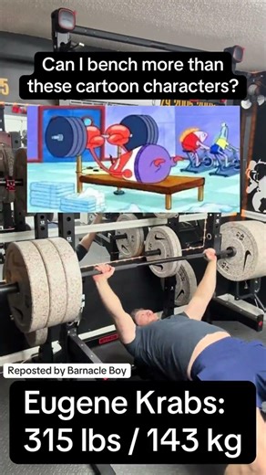 Matching cartoon characters bench press #gym #gymtok #fyp #funny #fitness