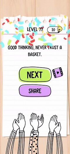 Brain test Level 77 how many balls are there Walkthrough