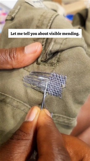The most satisfying thing I've done all month 🤣 #visiblemending