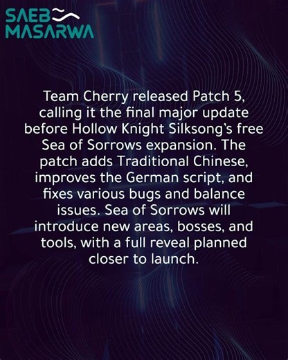 Team Cherry Moves Final Major Update Ahead of Hollow Knight Silksong Sea of Sorrows