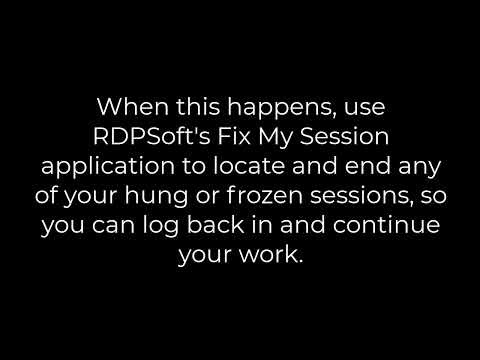 Letting Users Manage Their Own Stuck RDS Sessions