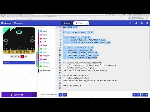 Python Code Drives micro:bit Cutebot