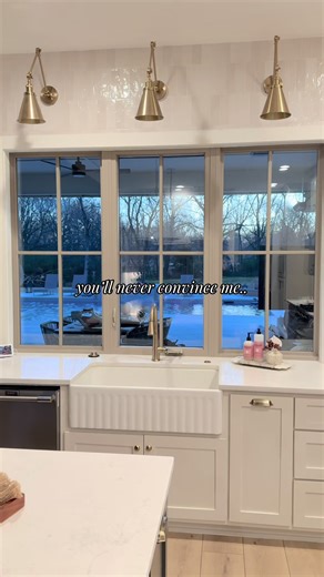You’ll never convince me there’s such a thing as a kitchen sink window that’s too big. 😍 Natural light and the backyard views make standing at the sink feel so much better!! #kitchendesign #kitchenwindow #interiorinspo #kitchenideas #newhome