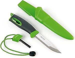 Light My Fire Swedish FireKnife Fixed Blade Knife with 9.5 cm (3.75 Inch) Sandvik Stainless Steel Blade and Swedish FireSteel Fire Starter