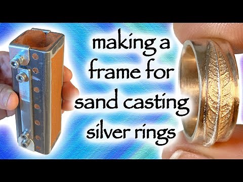 Making a Delft Clay sand casting flask for silver ring shanks.