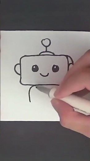 👉 Robot kawaii paso a paso en 30 segundos 🎨