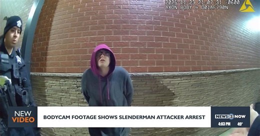 Bodycam footage shows Slenderman attacker arrest