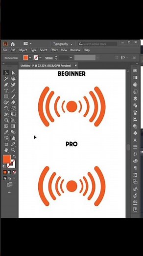 Difference between beginner and pro graphic designer #adobeillustrator #graphicdesign