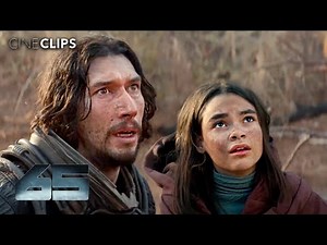 Space Soldier Finds Orphan In Prehistoric Planet (ft. Adam Driver) | 65 | CineClips