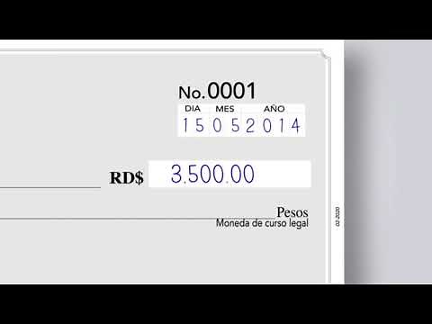 Cómo llenar correctamente un cheque