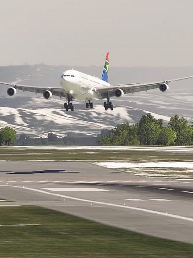 Airbus A340 Facing Strong Wind - Microsoft Flight Simulator 2020