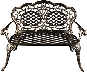 Oakland Living Outdoor Aluminum Loveseat Bench, Bronze